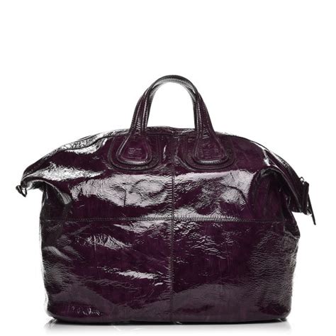 GIVENCHY Crinkled Patent Large Nightingale Purple